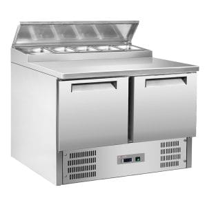 Kylbänk, 2 dörrar GN 1/1, + kylkonstruktion 5x GN1/6-150 mm