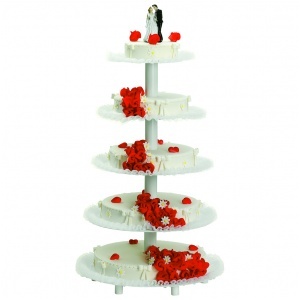 Tårtställning, 7 etage, vitlack H 1040 mm