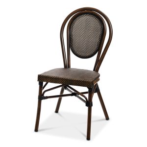 Rennes stol, svart brun textilene