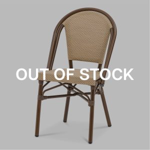 Menton stol, brun/natur texteline