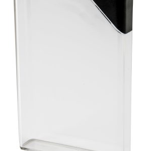 Vattenflaska platt, svart