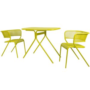 Mente Bistro Set – Gul + Planthållare
